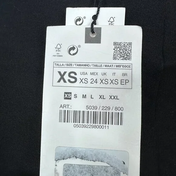 NWT ZARA High Rise Legging Embellished Gold Buttons Black XS #A1279 - Picture 12 of 13